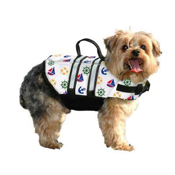 Paws Aboard Dog Life Jacket Large Nautical N1500 - main